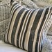Striped Pillow, African fabric, African throw pillow, interior design, ethnic cushion, neutral color pillow, gray stripe pillow cover