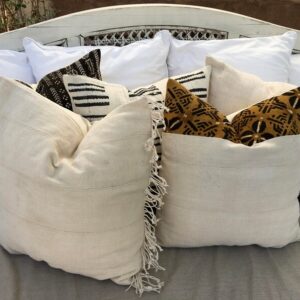 Color block pillow, mudcloth, pillow covers 20x20, natural and printed mud cloth, boho bedding, mudcloth pillow, patchwork, cotton, african